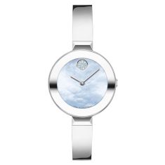 Movado BOLD Crystal Accent and Stainless Steel Bangle Bracelet Watch | 28mm | 3600937