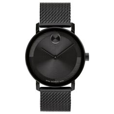 Movado BOLD Evolution 2.0 Black Ion-Plated Mesh Bracelet Watch | 40mm | 3601072