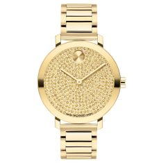 Movado BOLD Evolution Crystal Dial and Ionic-Plated Yellow Gold Bracelet Watch | 34mm | 3601152