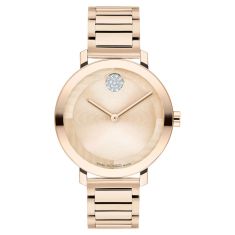 Movado Bold Evolution Gold-Tone Dial Rose Gold-Tone Stainless Steel Bracelet Watch | 34mm | 3601107
