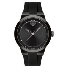 Movado Bold Fusion Black Silicone Strap Watch 42.3mm - 3600849