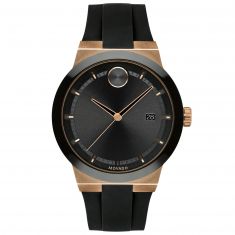 Movado BOLD Fusion Bronze Ion-Plated and Black Silicone Strap Watch | 42mm | 3600851