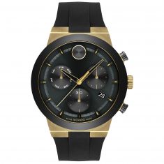 Movado BOLD Fusion Chronograph Black Silicone Strap Watch | 44.5mm | 3600855