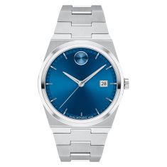 Movado BOLD Quest Blue Dial Stainless Steel Bracelet Watch 40mm - 3601221