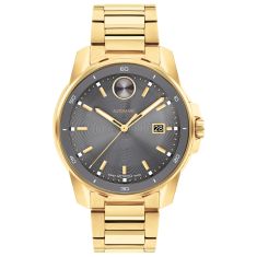 Movado BOLD Verso Automatic Gray Dial Yellow Gold Ionic Plated Stainless Steel Watch 43mm - 3601250