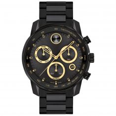 Movado BOLD Verso Chronograph Black Ion-Plated Bracelet Watch | 44mm | 3600906