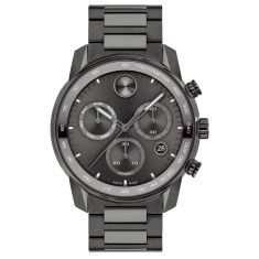 Movado BOLD Verso Chronograph Gunmetal Ion-Plated Bracelet Watch | 44mm | 3600867