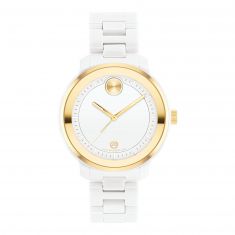 Movado BOLD Verso White Ceramic Bracelet Watch | 38.5mm | 3600934