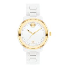 Movado BOLD Verso White Ceramic Bracelet Watch | 38.5mm | 3600934