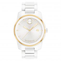Movado BOLD Verso White Ceramic Bracelet Watch | 42mm | 3600900