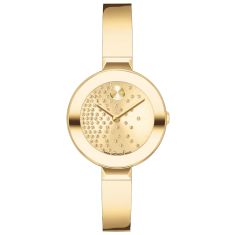 Movado BOLD Yellow Gold Plated Bangle Bracelet 28mm - 3601161