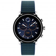 Movado Connect 2.0 Navy Fabric Strap 42mm Smartwatch 3660030
