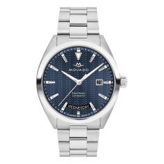 Movado Heritage Series Datron Automatic Blue Dial Stainless Steel Bracelet Watch 40mm - 3650177