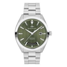 Movado Heritage Series Datron Automatic Green Dial Stainless Steel Bracelet Watch 40mm - 3650178