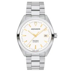 Movado Heritage Series Datron Automatic Ivory Dial Stainless Steel Watch 40mm - 3650196