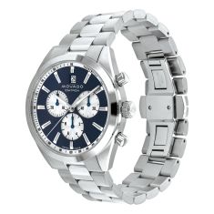 Movado Heritage Series Datron Blue Dial Stainless Steel Bracelet Watch 41mm - 3650179