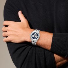 Movado Heritage Series Datron Blue Dial Stainless Steel Bracelet Watch 41mm - 3650179