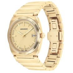 Movado Heritage Series Ondoplan Pale Gold Ionic Plated Stainless Steel Bracelet Watch 36mm - 3650217