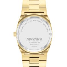 Movado Heritage Series Ondoplan Pale Gold Ionic Plated Stainless Steel Bracelet Watch 36mm - 3650217