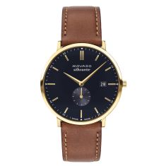 Movado men's swiss made hybrid circa leather strap smartwatch discount