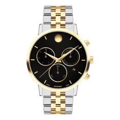 Movado Museum Classic Black Dial Two-Tone Stainless Steel Bracelet Watch 42mm - 0607777