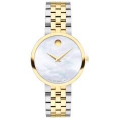 Movado Museum Classic Mother-of-Pearl Dial Two-Tone Stainless Steel Watch 29.5mm - 0607812