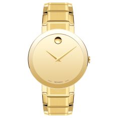 Movado Sapphire Yellow Gold-Tone Stainless Steel Watch 39mm - 0607180