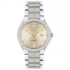 Movado SE Automatic Diamond Bezel Champagne Dial Two-Tone Watch | 33mm | 0607683