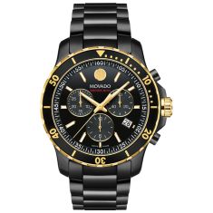 Movado Series 800 Black PVD Watch 42mm - 2600180