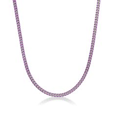 Multi-Color Ion-Plated Stainless Steel Curb Chain Necklace | 5mm | 20 Inches