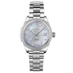 NORQAIN Adventure Sport Diamond Bezel Mother-of-Pearl Diamond Dial Stainless Steel Watch | 37mm | N1800D81A/M18D/182S