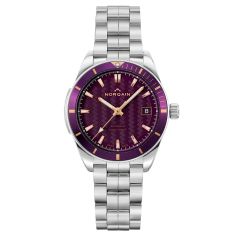 NORQAIN Adventure Sport Purple Dial Stainless Steel Automatic Watch 37mm - N1800A86GA/P183/182S