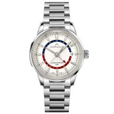 NORQAIN Freedom 60 GMT Opaline Dial Stainless Steel Automatic Watch | 40mm | NN2100SG/O211/201SG