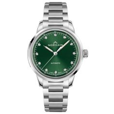 NORQAIN Freedom 60 Green Diamond Dial Stainless Steel Automatic Watch 39mm - N2001SA/E20D