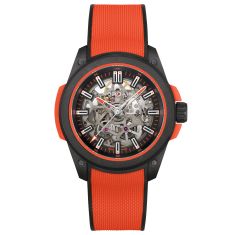 NORQAIN Independence Wild ONE Skeleton Coral Red Rubber Strap Watch 42mm - NNQ3000QBR2AS/B013