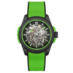 NORQAIN Independence Wild ONE Skeleton Gecko Green Rubber Strap Watch 42mm - NNQ3000QBE2AS/B014