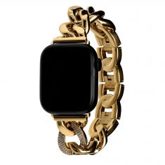 Olivia Burton Apple Watch Strap | Gold-Tone and Rainbow Crystals | 38mm, 40mm, and 41mm | 24300006