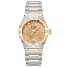 OMEGA Constellation Co-Axial Master Chronometer Moonshine Gold Meteorite Dial Diamond Steel and Yellow Gold Watch 29mm - O13125292099002
