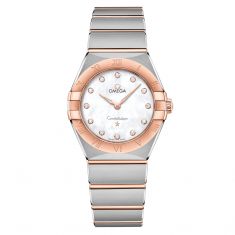 OMEGA Constellation Quartz Diamond Dial and Two-Tone Bracelet Watch | 28mm | O13120286055001
