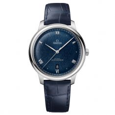 独特な OMEGA Blue Chronometer Master Co-Axial Prestige Ville De レザーベルト