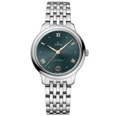 OMEGA De Ville Prestige Co-Axial Master Chronometer Green Dial Stainless Steel Watch | 34mm | O43410342010001