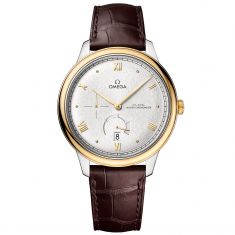 OMEGA De Ville Prestige Co Axial Master Chronometer Power Reserve Grey Dial Grey Leather Strap Watch 41mm O43413412106001 REEDS Jewelers