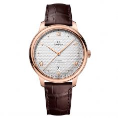 OMEGA De Ville Prestige Co-Axial Master Chronometer Sedna™ Gold and Leather Strap Watch | 40mm | O43453402002001