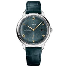 OMEGA De Ville Prestige Co-Axial Master Chronometer Small Seconds Pine Green Dial Leather Strap Watch | 41mm | O43413412010001