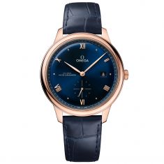 OMEGA De Ville Prestige Co-Axial Master Chronometer Small Seconds Sedna™ Gold and Leather Strap Watch | 41mm | O43453412003001