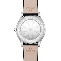 OMEGA De Ville Trésor Quartz Mother-of-Pearl Dial Diamond Black Fabric Strap Watch 36mm - O42817366005001