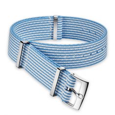 OMEGA NATO Polyamide Striped Watch Strap | Blue and White | 19-20mm | 031CWZ010682