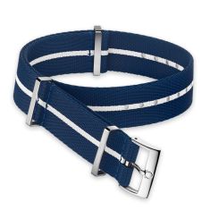 OMEGA NATO Polyamide Watch Strap | Navy Blue and White | 19-20mm | 031CWZ014677