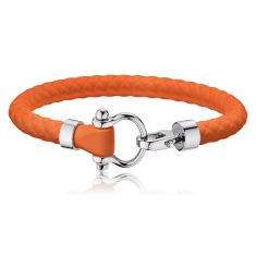 Omega Sailing Bracelet in Orange Rubber | Size Medium | OB34STA0509103