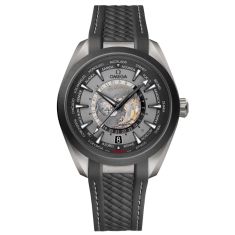 OMEGA Seamaster Aqua Terra 150M Co-Axial Master Chronometer GMT Worldtimer Titanium and Rubber Strap Watch | 43mm | O22092432299001